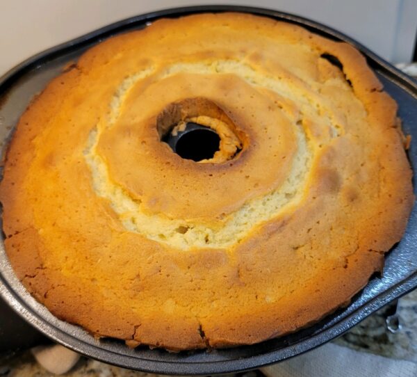 A cake that is sitting in the pan.